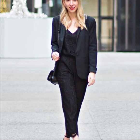 J. Crew Easy Pant with Lace Cropped Hem Women’s Size 4 With 24.5” Inseam GUC - Picture 3 of 16